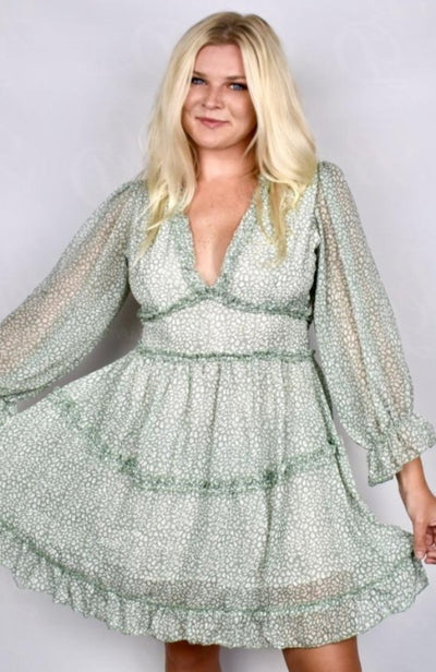 Marie's Ruffle Chiffon Dress