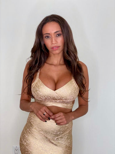 Jasmine's Metallic Skirt and Top Set