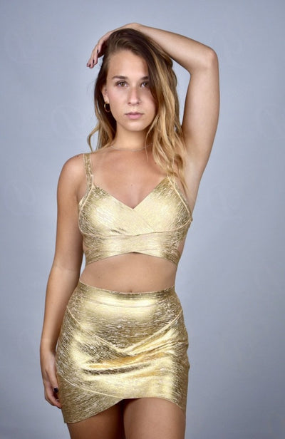 Jasmine's Metallic Skirt and Top Set