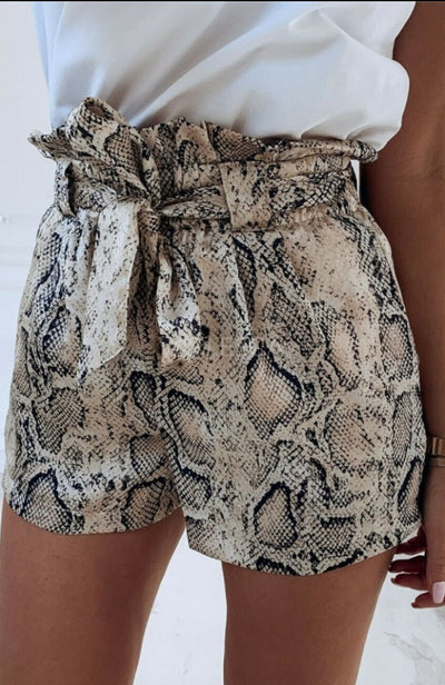 Shontra's High Waisted Snake Skin Shorts