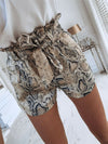 Shontra's High Waisted Snake Skin Shorts