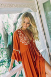Violet's Boho Embroidered Dress