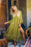 Violet's Boho Embroidered Dress