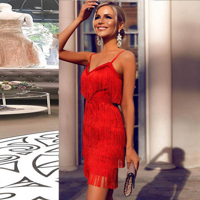 Eva's Tassel Evening Dress