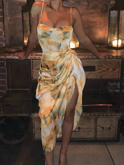 Jade's Floral Tie Dye Flower Dress