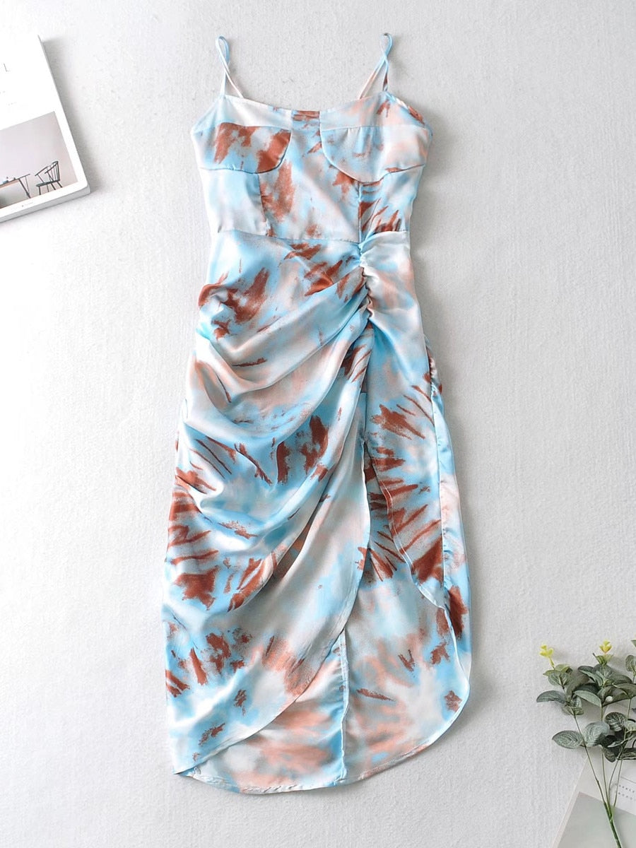 Jade's Floral Tie Dye Flower Dress