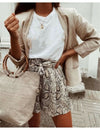 Shontra's High Waisted Snake Skin Shorts