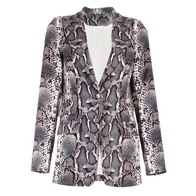 Ava's Snake-Print Suit