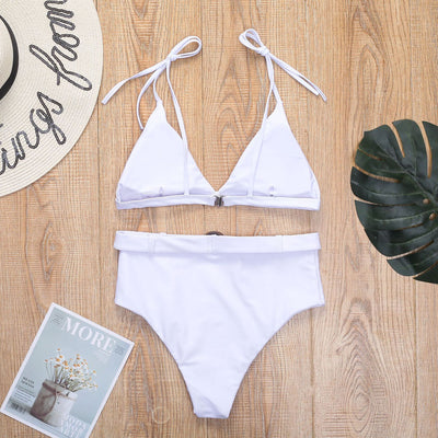 Bella's High-Waisted Belt Bikinis