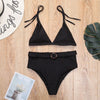 Bella's High-Waisted Belt Bikinis
