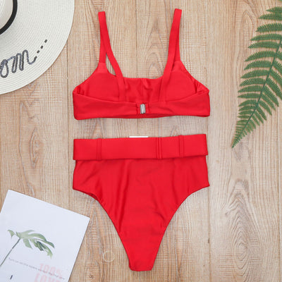 Bella's High-Waisted Belt Bikinis