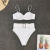 Bella's High-Waisted Belt Bikinis