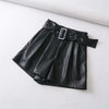 Cassie's Leather Belted Shorts