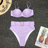 Bella's High-Waisted Belt Bikinis