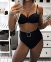 Bella's High-Waisted Belt Bikinis
