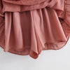Autumn's Ruffle Lace Chiffon Dress