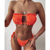 Sandy's Pleated Bandeau Bikini