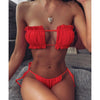 Sandy's Pleated Bandeau Bikini