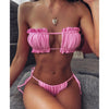 Sandy's Pleated Bandeau Bikini