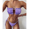Sandy's Pleated Bandeau Bikini