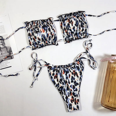 Sandy's Pleated Bandeau Bikini