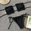 Sandy's Pleated Bandeau Bikini