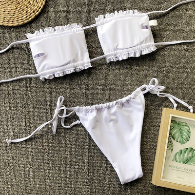 Sandy's Pleated Bandeau Bikini