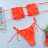 Sandy's Pleated Bandeau Bikini