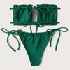 Sandy's Pleated Bandeau Bikini