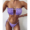 Sandy's Pleated Bandeau Bikini