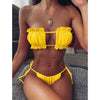 Sandy's Pleated Bandeau Bikini